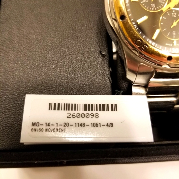 Movado two-tone stainless steel men's watch 800 series Fresh Battery, Box - Picture 7 of 15